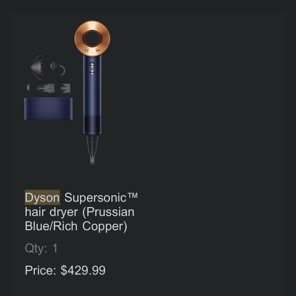 Dyson SuperSonic dryer - brand new